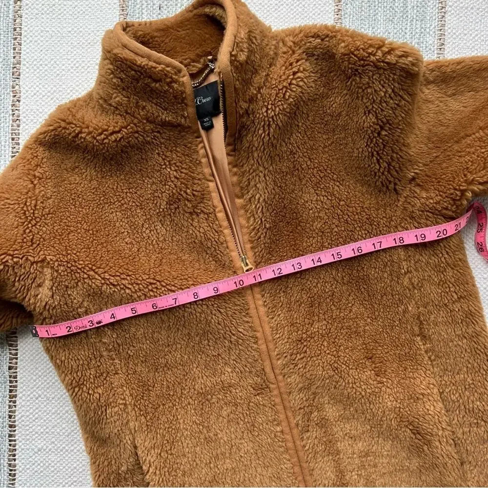 J. Crew Teddy Jacket in Camel Brown